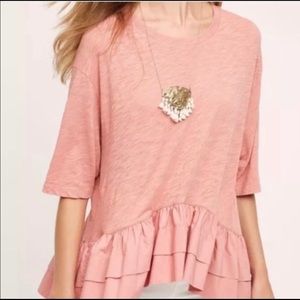 Anthropologie Akimi + Kin peplum top